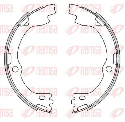 REMSA 4491.00 Brake Shoe, parking brake