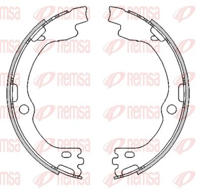 Brake Shoe, parking brake REMSA 4491.00