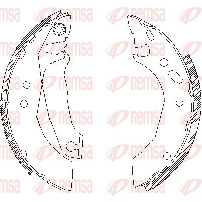REMSA 4507.00 Brake Shoe