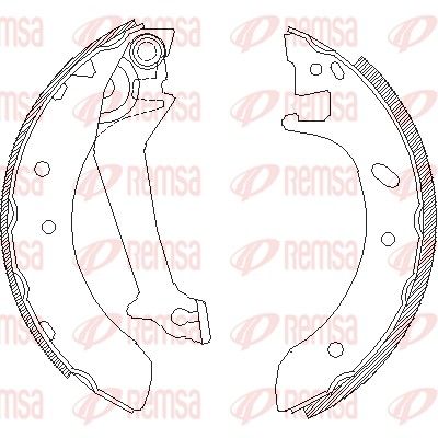 Brake Shoe REMSA 4512.00