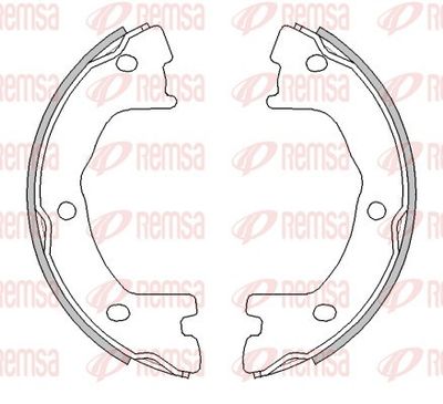 Brake Shoe, parking brake REMSA 4524.00