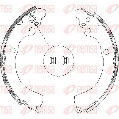 REMSA 4664.00 Brake Shoe