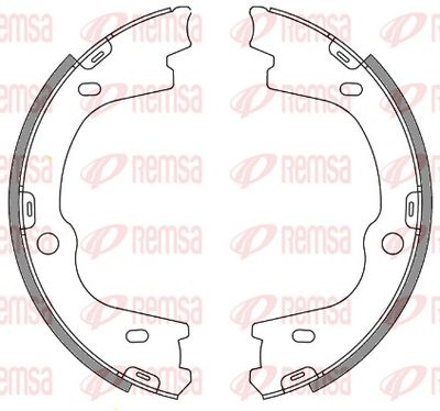 Brake Shoe, parking brake REMSA 4673.00