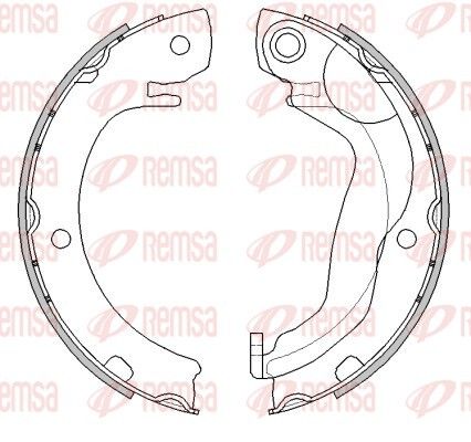 REMSA 4680.01 Brake Shoe, parking brake
