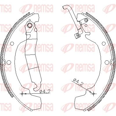 REMSA 4688.01 Brake Shoe