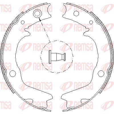 Brake Shoe, parking brake REMSA 4702.00