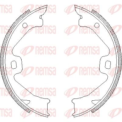 Brake Shoe, parking brake REMSA 4704.00