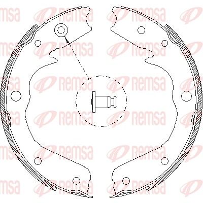 Brake Shoe, parking brake REMSA 4709.00