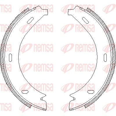 REMSA 4713.01 Brake Shoe, parking brake