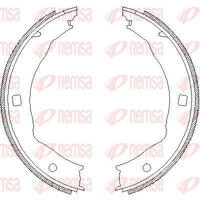 Brake Shoe, parking brake REMSA 4717.00