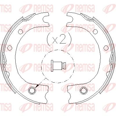 REMSA 4725.00 Brake Shoe, parking brake