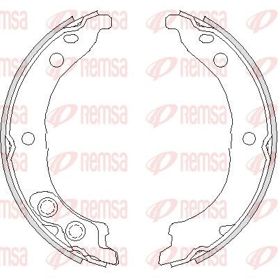 REMSA 4728.00 Brake Shoe, parking brake