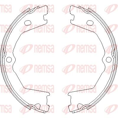 Brake Shoe, parking brake REMSA 4733.00