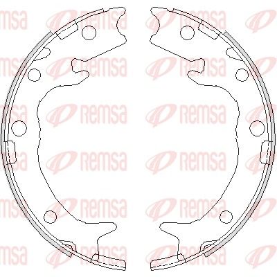 Brake Shoe, parking brake REMSA 4737.00