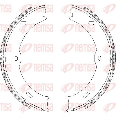 Brake Shoe, parking brake REMSA 4746.00