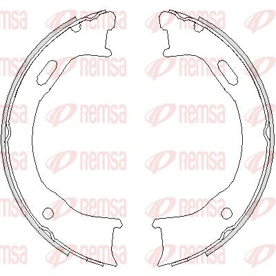 Brake Shoe, parking brake REMSA 4747.00