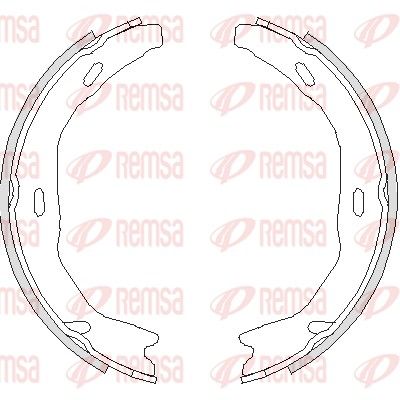 Brake Shoe, parking brake REMSA 4751.00