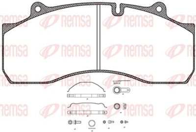 Brake Pad Set, disc brake REMSA JCA 1073.80