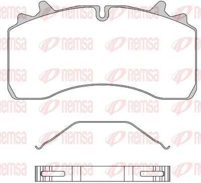Brake Pad Set, disc brake REMSA JCA 1075.00
