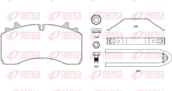 REMSA JCA 1075.80 Brake Pad Set, disc brake