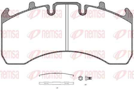 REMSA JCA 1156.00 Brake Pad Set, disc brake