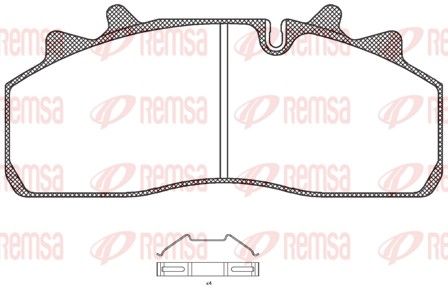 REMSA JCA 1254.00 Brake Pad Set, disc brake