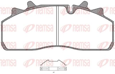 Brake Pad Set, disc brake REMSA JCA 1254.00