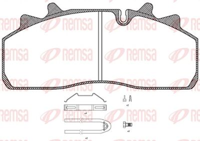 Brake Pad Set, disc brake REMSA JCA 1254.80