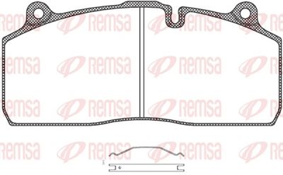 Brake Pad Set, disc brake REMSA JCA 1316.00