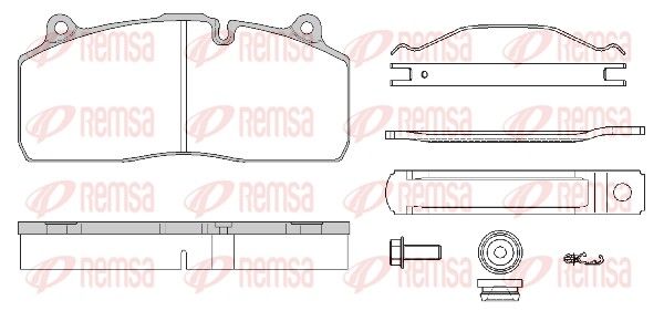 REMSA JCA 1316.80 Brake Pad Set, disc brake
