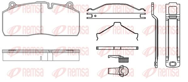 REMSA JCA 1316.81 Brake Pad Set, disc brake
