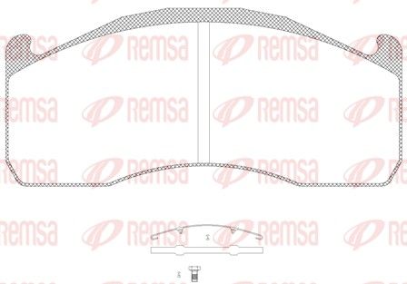 REMSA JCA 1328.00 Brake Pad Set, disc brake
