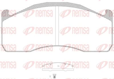 Brake Pad Set, disc brake REMSA JCA 1328.00
