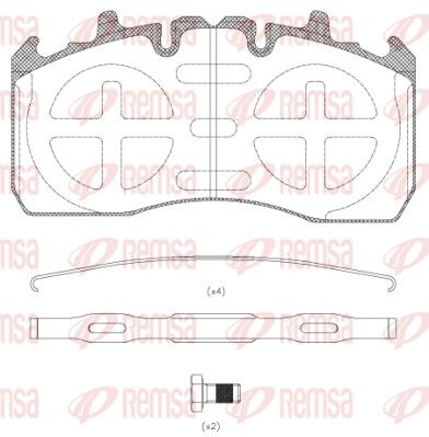 Brake Pad Set, disc brake REMSA JCA 1383.80