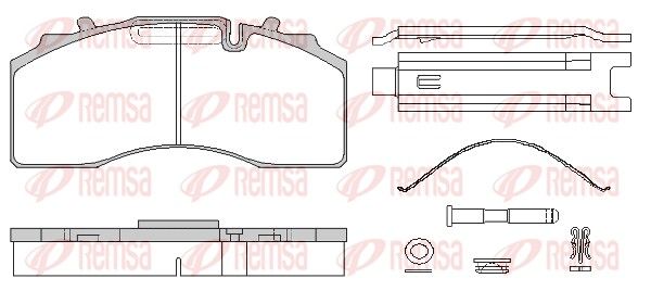 REMSA JCA 1415.80 Brake Pad Set, disc brake