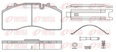 Brake Pad Set, disc brake REMSA JCA 1415.80