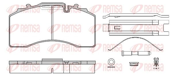 REMSA JCA 1416.80 Brake Pad Set, disc brake