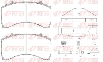 Brake Pad Set, disc brake REMSA JCA 1479.80