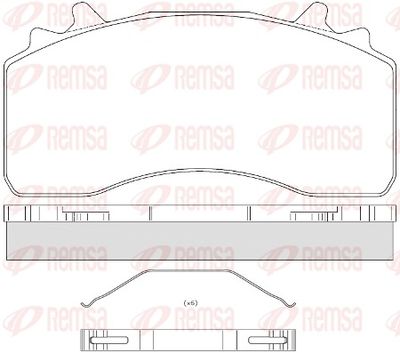 Brake Pad Set, disc brake REMSA JCA 1526.00
