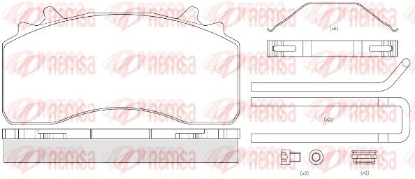 REMSA JCA 1526.80 Brake Pad Set, disc brake