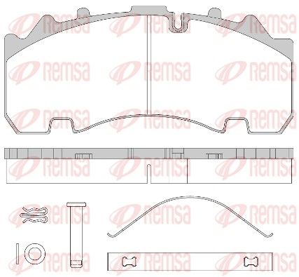 REMSA JCA 1554.80 Brake Pad Set, disc brake