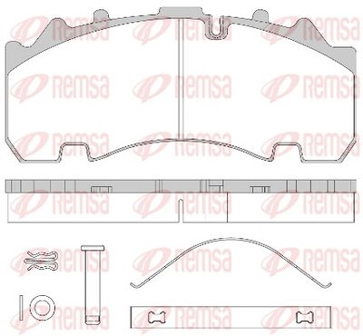 Brake Pad Set, disc brake REMSA JCA 1554.80