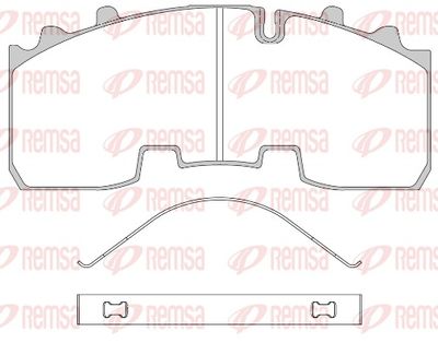 Brake Pad Set, disc brake REMSA JCA 1556.00