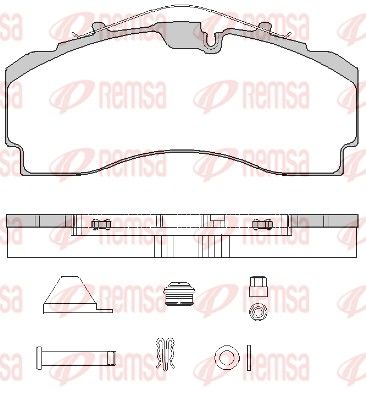 Brake Pad Set, disc brake REMSA JCA 1704.80