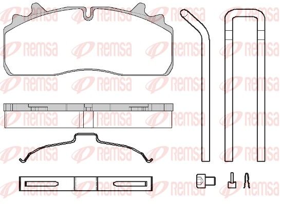 REMSA JCA 1726.80 Brake Pad Set, disc brake