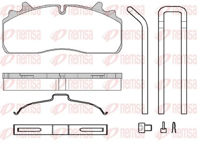 Brake Pad Set, disc brake REMSA JCA 1726.80