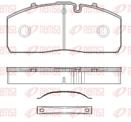 REMSA JCA 1790.00 Brake Pad Set, disc brake