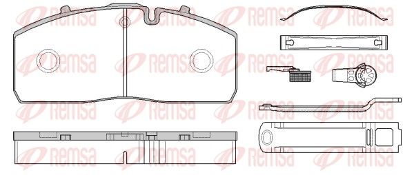 REMSA JCA 1790.80 Brake Pad Set, disc brake