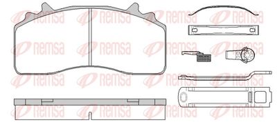 Brake Pad Set, disc brake REMSA JCA 1841.80
