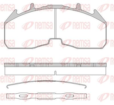 Brake Pad Set, disc brake REMSA JCA 1842.00